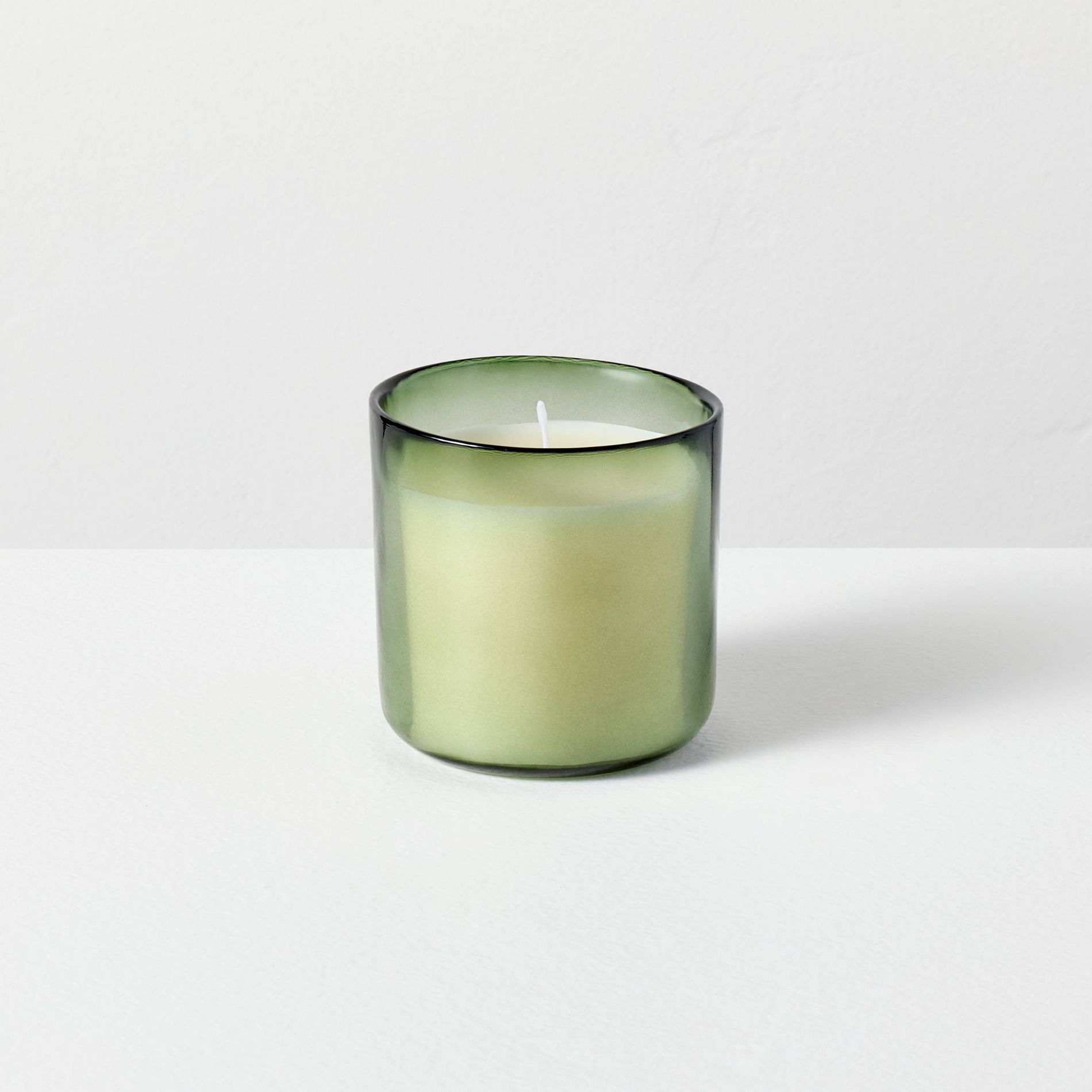 Small Glass Seasonal Berry Leaf and Lemon Jar Candle Green 6oz - Hearth & Hand™ with Magnolia