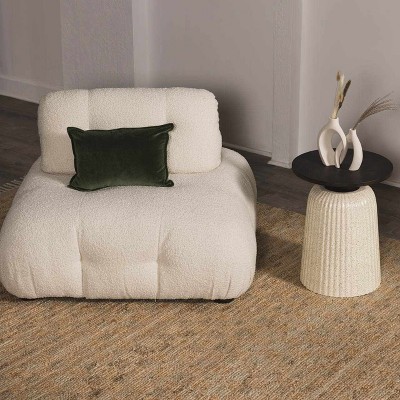 Handmade Light Brown and Beige Jute Rectangle Area Rug 5' x 7'