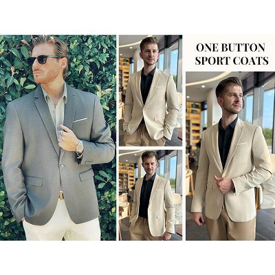 COOFANDY Mens Casual Blazer Suit Jackets One Button Sport Coats Lightweight Business Sports Jackets Khaki M — фото 4