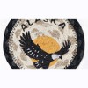 Earth Rugs Rustic Eagle Silhouette Jute Coaster 5"x5" Handmade Lodge Drink Mat - 2 of 3