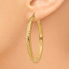 Black Bow Jewelry 3.5mm, 14k Yellow Gold Diamond-cut Hoops, 46mm (1 3/4 Inch) - 3 of 4