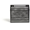 MyOfficeInnovations 3 Compartment Wire Mesh File Organizer Matte Black 24402448 - 4 of 4