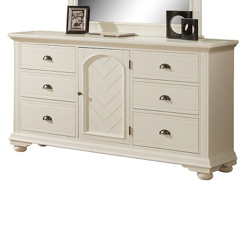 Aiden Cottage 6 Drawer Dresser with Cabinet Door White - Picket House Furnishings - image 1 of 3