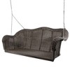Northlight Hand Woven Resin Wicker Porch Swing with Chain - Chocolate Brown - 3 of 4