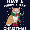 Junior's Design By Humans Have A Purry Furry Christmas Cat By Freshoutlook T-Shirt - 2 of 3