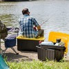 Homz Durabilt 27 Gallon Capacity Flip Lid Stackable Heavy Duty Tough Storage Container Tote, Black Base with Yellow Lid (2 Pack) - 3 of 4