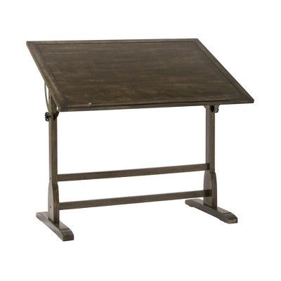 Studio Designs 13314 42 X 30 Inch Artist Art Craft Drafting Drawing Studio Board Desk Table with Adjustable Tilting Top, Distressed Black Vintage Wood