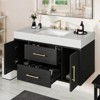 40 Inch Floating Vanity Set with 2 Closing Doors 2 Drawers Storage Cabinet - 4 of 4