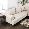 HOMES: Inside + Out Tubera 147" Chenille T Seat Cushion J Shaped Sectional with Extendable Back Light Brown - 3 of 4