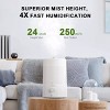BestParts 4L Ultrasonic Cool Mist Humidifier, Top Fill, Oil Diffuser, Nightlight, Auto Shut-Off, White - 3 of 4