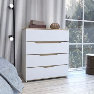 XIYUYEU 4 Drawers Dresser for Bedroom,Modern Dresser with Versatile Design,Dressers for Kids Room,Living Room,Entry and Hallway,Black/White - 1 of 4