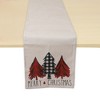 Unique Bargains Christmas Table Runner Three Christmas Trees Linen 72"x13" 1 Pc - 4 of 4