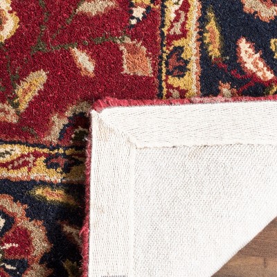 Heritage Red and Navy Hand-Tufted Wool 8' Square Rug