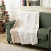 FIONECA Novelty Holiday Festive Jacquard Throw Blanket - 2 of 4