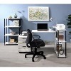 Vynxaria Antique White Black Writing Desk Vintage-Farmhouse Design for Home Office Rustic Interiors - 2 of 4