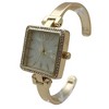 Olivia Pratt Square Face Thin Rhinestone Bezel Bangle Women Watch - 3 of 3