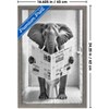 Trends International Reinders: Toilet Humor - Elephant Toilet Framed Wall Poster Prints Barnwood Framed Version 14.725" x 22.375" - 3 of 4