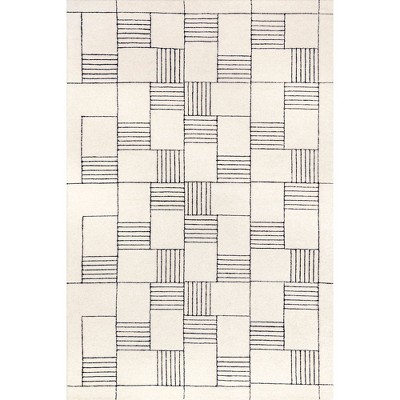 Nuloom Danika Abstract Checkered Wool Indoor Area Rug