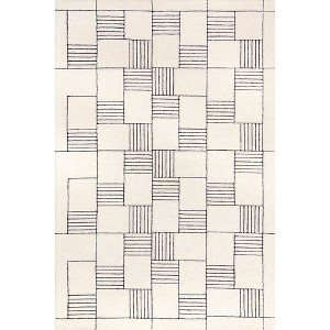 Nuloom Danika Abstract Checkered Wool Indoor Area Rug - 1 of 4
