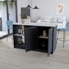 NicBex Kitchen Island Cart Morden Kitchen Carts with Storage, 2 Cabinet Door, 2 Storage Shelves for Kitchen, White - 3 of 4