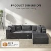 106-inch Cloud-shaped Combination Sofa, Sofa with Lounge Chair, 3-seat L-shaped Sofa for the Living Room, Memory Foam Deep Seat - 2 of 4
