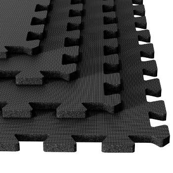 Fleming Supply 6-Pack of Foam Floor Tiles/Yoga Mat Black - 20434449