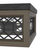 Hunter Fans 11" Chevron Ceiling Light Rustic Iron Finish - Stylish Flush Mount with Latticework Design for Indoor Spaces - 2 of 4