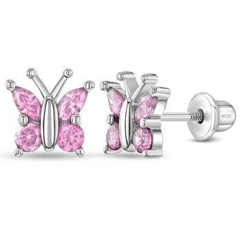 Butterfly backs for earrings, silicone earring stoppers - star earnuts,  sterling silver 925, BAR 6 7x7 mm - SILVEXCRAFT