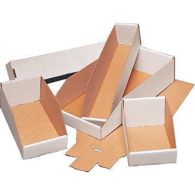 50/Bundle" Kraft 6"" x 12"" x 4 1/2"" "Open Top Bin Boxes 