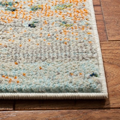Beige & Navy Classic Chic 8' x 10' Synthetic Area Rug