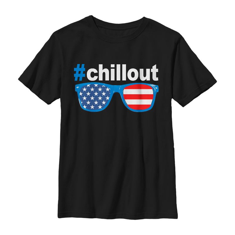 Boy's Lost Gods Fourth of July  Chill American Flag T-Shirt, 1 of 5