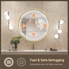 Keonjinn Metal Framed LED Round Frontlit Bathroom Vanity Wall Mirror, 3 Color Temperatures Dimmable, Anti-Fog - 4 of 4