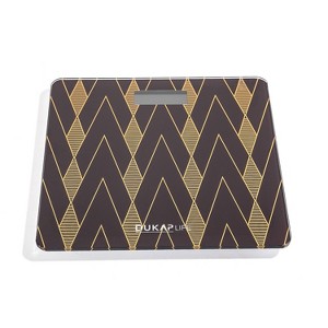 Life Unique Digital Bathroom Body Weight Scale Retro Design with LCD Screen Display - DUKAP: Tempered Glass, High Precision Sensors - 1 of 4