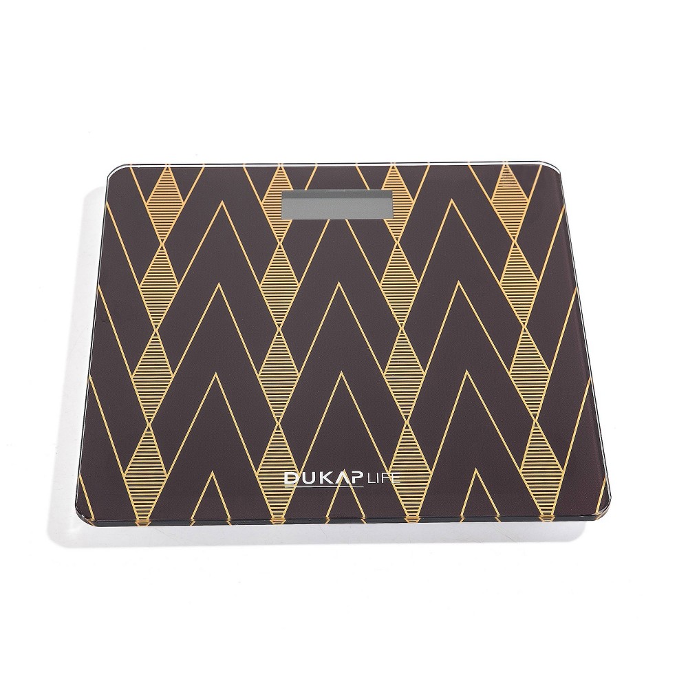 Life Unique Digital Bathroom Body Weight Scale Retro Design with LCD Screen Display - DUKAP: Tempered Glass, High Precision Sensors