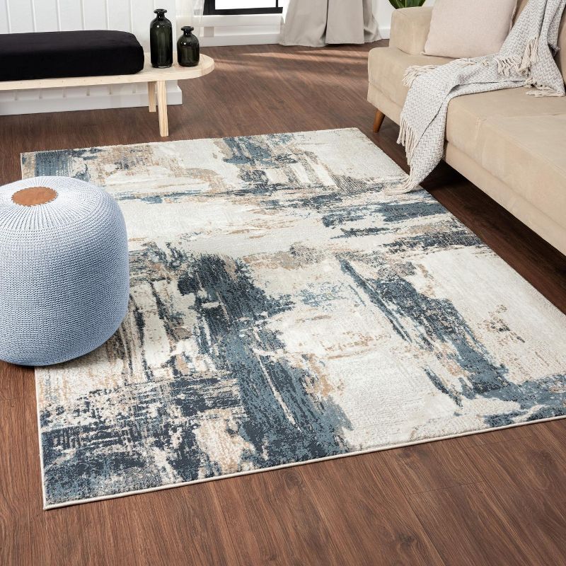 Luxe Weavers Distressed Abstract Area Rug, Non-Shedding Carpet, 1 of 13