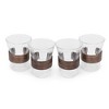 Bruno Magli Whiskey Rock Glasses with Wood Band, Set of 4 - 2 of 4