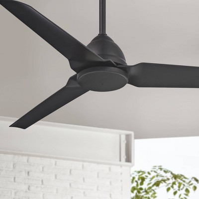 54" Coal Black 3-Blade Ceiling Fan with Remote Control