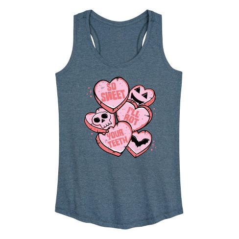 Women's - Instant Message - Valentine's Day So Sweet I'll Rot Your Teeth Graphic Racerback Tank - image 1 of 4