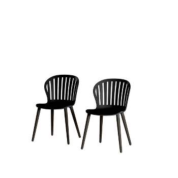 Amazonia 2pc SolaceSeat Outdoor Patio Dining Chairs Armless Chairs