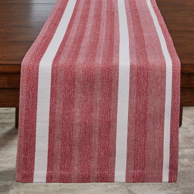 Split P Cozy Sweater Herringbone Table Runner - 72''L - Red