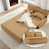 Mjkone Full/Queen Size Sofa Bed, 2 in 1 Convertible Linen Loveseat Sleeper Sofa Couch with Cushions - 2 of 4