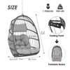 Hanging Egg Chair Without Stand - Foldable Indoor Outdoor Wicker Rattan Swing Egg Chair with Hanging Chain Hammock Chair - 2 of 4