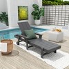WestinTrends Ashore Modern Reclining Chaise Lounge With Arms & Wheels - 2 of 4