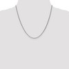 Black Bow Jewelry 1.65mm 14k White Gold Solid Wheat Chain Necklace - 2 of 4