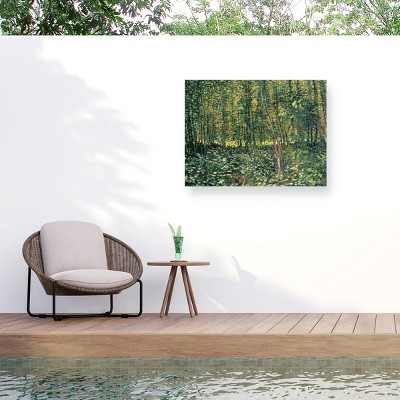Trademark Fine Art - Vincent Van Gogh Trees and Undergrowth, 1887 Matted Framed Art