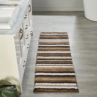 Better Trends Griffie 100% Polyester Tpr Backing Tufted Bath Rug 20" X 60" Runner - Brown : Target