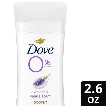 Dove Beauty 0% Aluminum Lavender & Vanilla Women's Deodorant Stick - 2.6oz