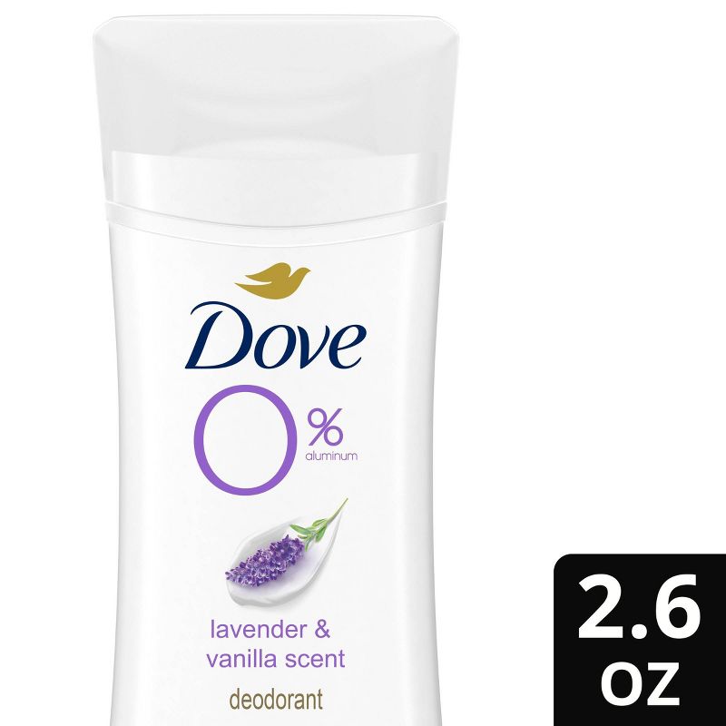 Dove Beauty 0% Aluminum Lavender &#38; Vanilla Women&#39;s Deodorant Stick - 2.6oz, 1 of 9