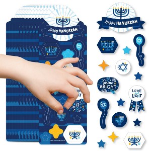 Big Dot of Happiness Hanukkah Menorah - Chanukah Holiday Party Favor Kids Stickers - 16 Sheets - 256 Stickers - 1 of 4