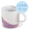 100 North COR-MS32100076080C Kindness Wins Speckled Purple Diagonal Stackable Nesting Kitchen 13 ounce Ceramic Coffee Tea Cup Mug - 2 of 4